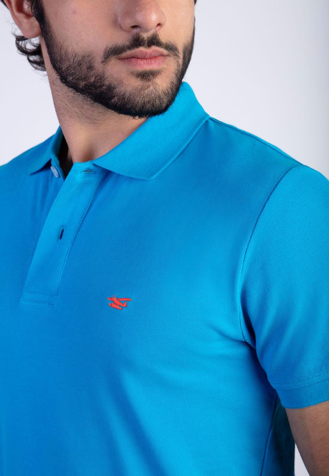 Polera Polo Básica Turquoise-3