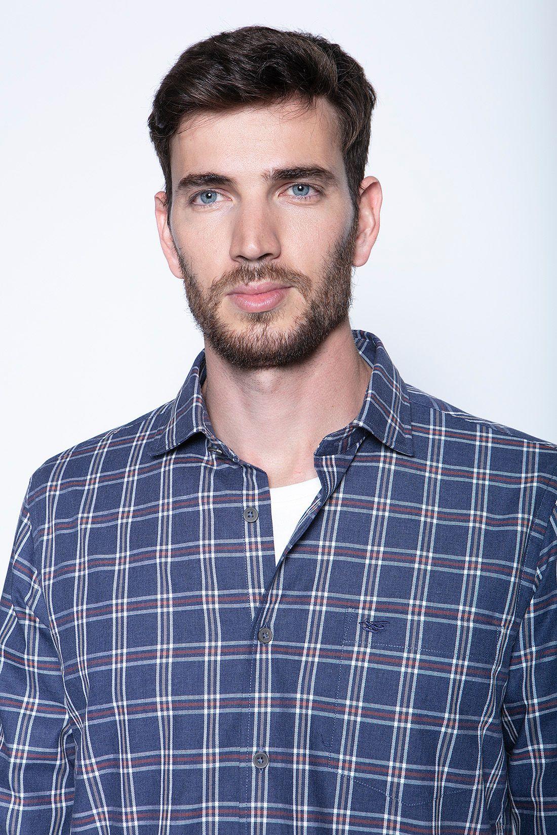 Camisa Check Ii F Navy-2