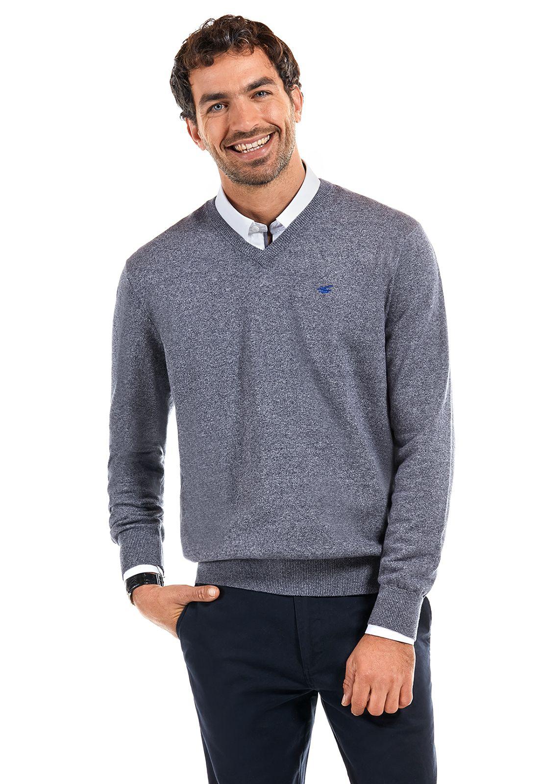 SWEATER BUSINESS MELANGE BLUE MELANGE-0