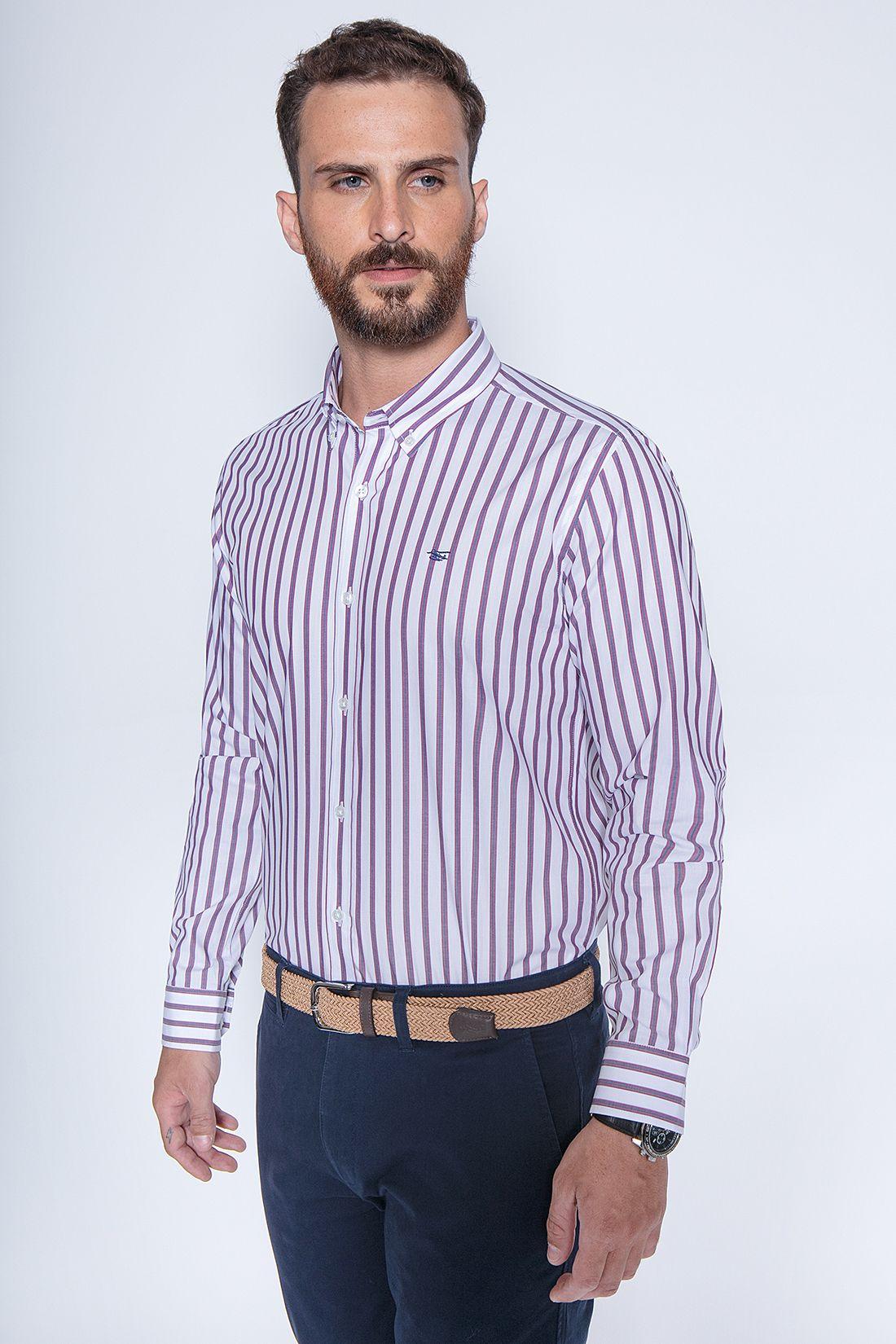 Camisa Striped Irving Sm Burgundy-0
