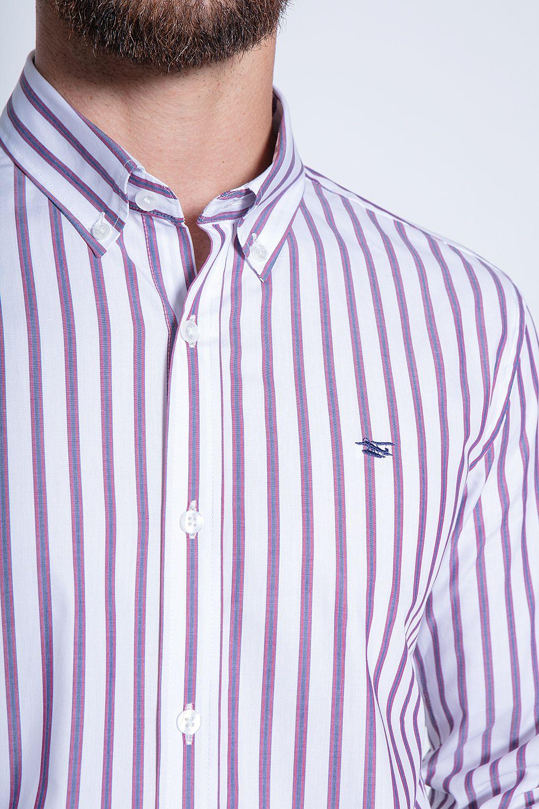 Camisa Striped Irving Sm Burgundy-4
