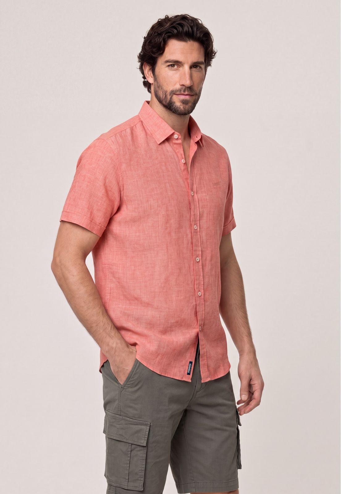 Camisa Sport Lino Atlanta Coral-0