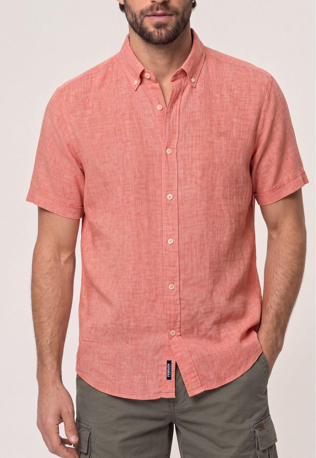 Camisa Sport Lino Atlanta Coral-3