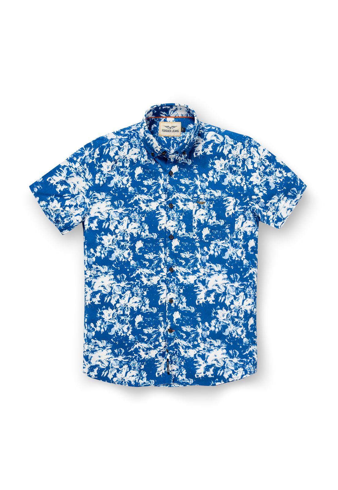 Camisa Manga Corta Estampada San Diego Blue-4