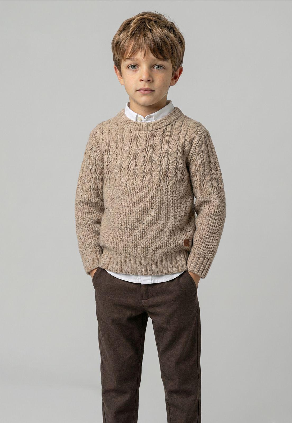 Sweater Kids Downey Oyster-1