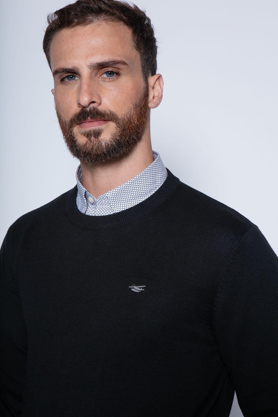 Sweater Round Neck Paris Black-2