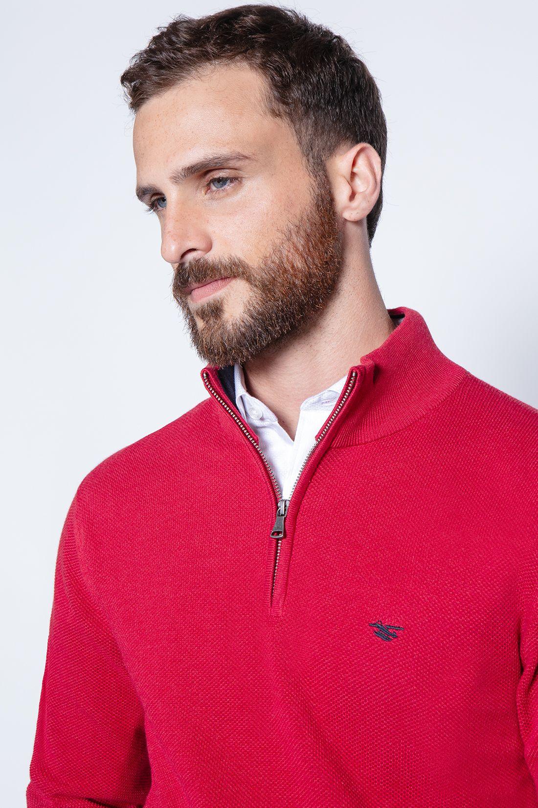Sweater London Smart Casual L/S Red-2