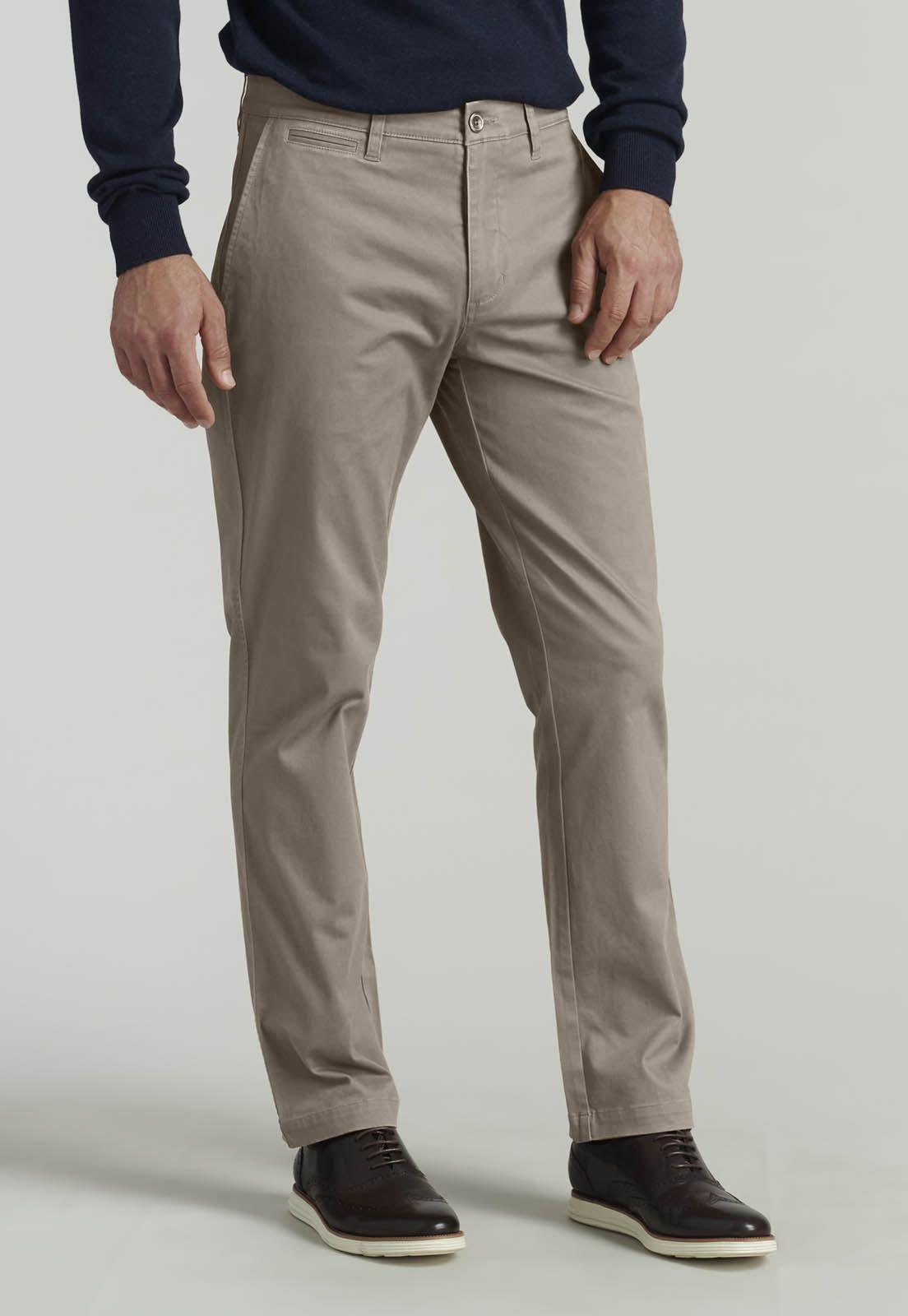 Pantalón Twill Without Pleats L/31 Business Brown-0