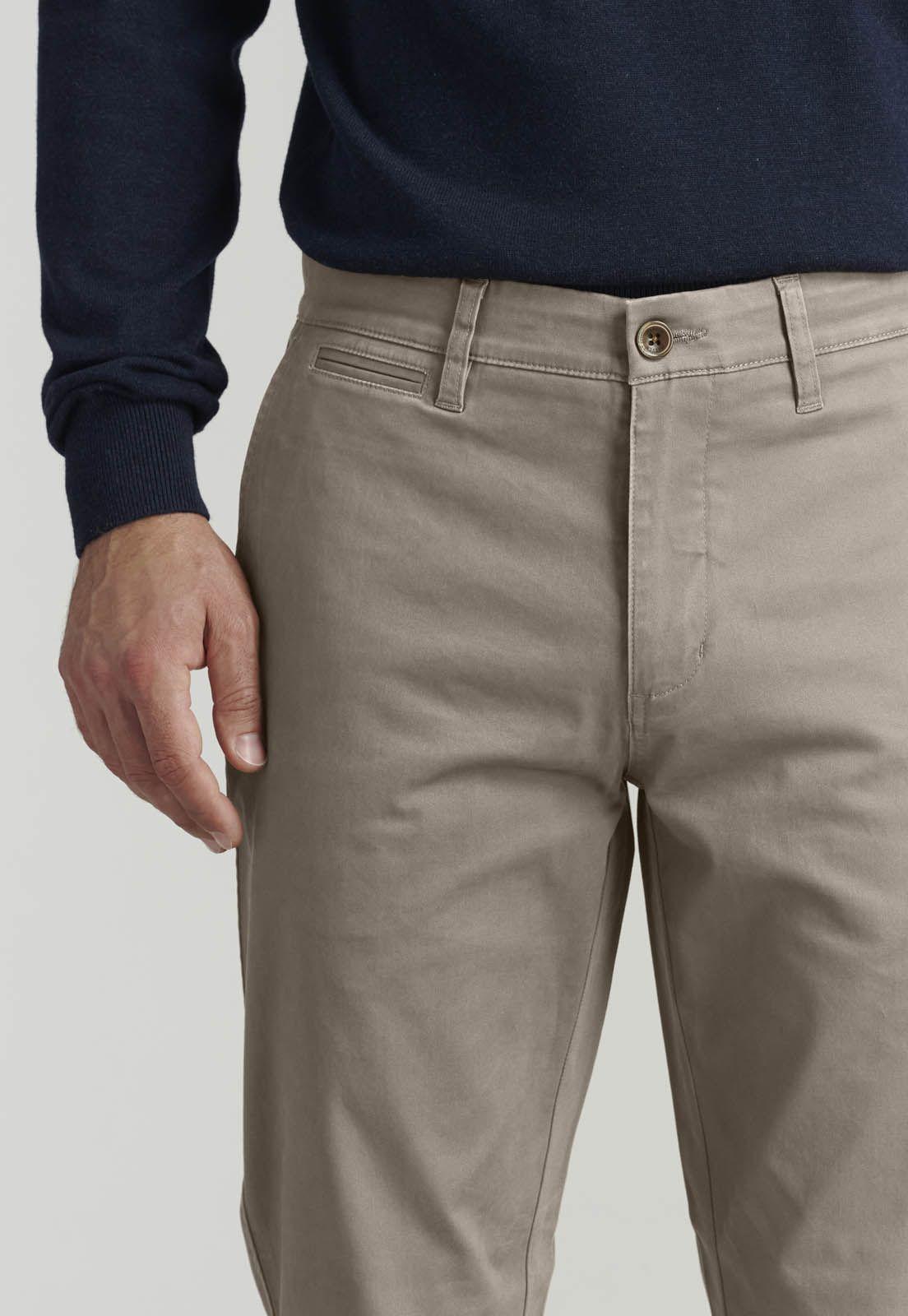 Pantalón Twill Without Pleats L/31 Business Brown-2