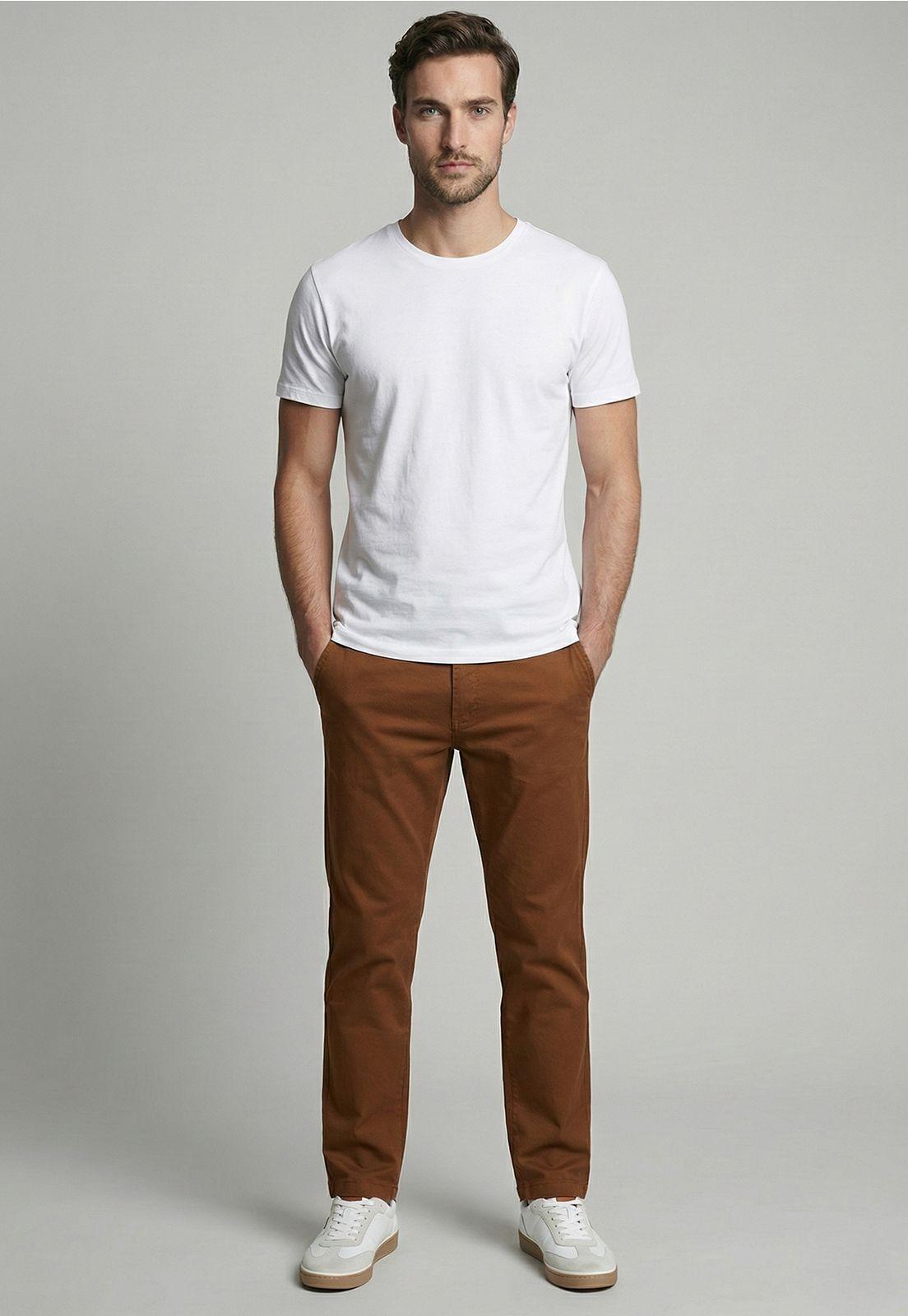 Pantalón Twill Without Pleats L/31 Lt  Camel-1