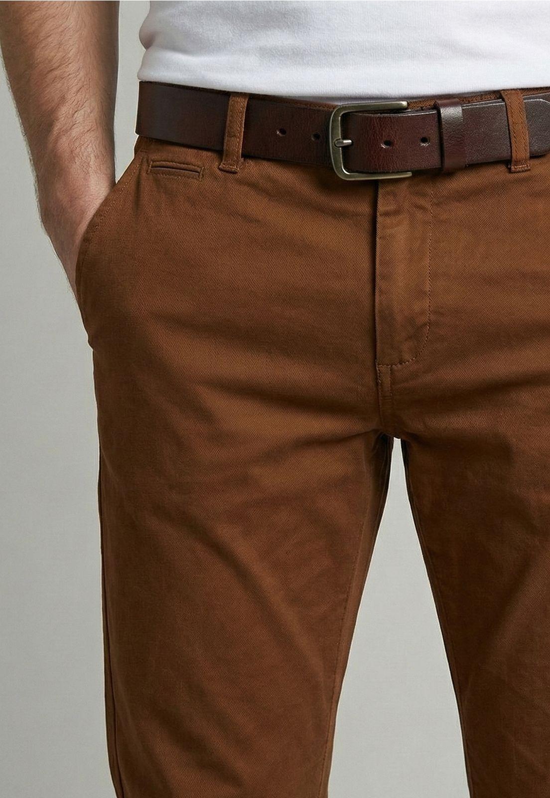 Pantalón Twill Without Pleats L/31 Lt  Camel-2