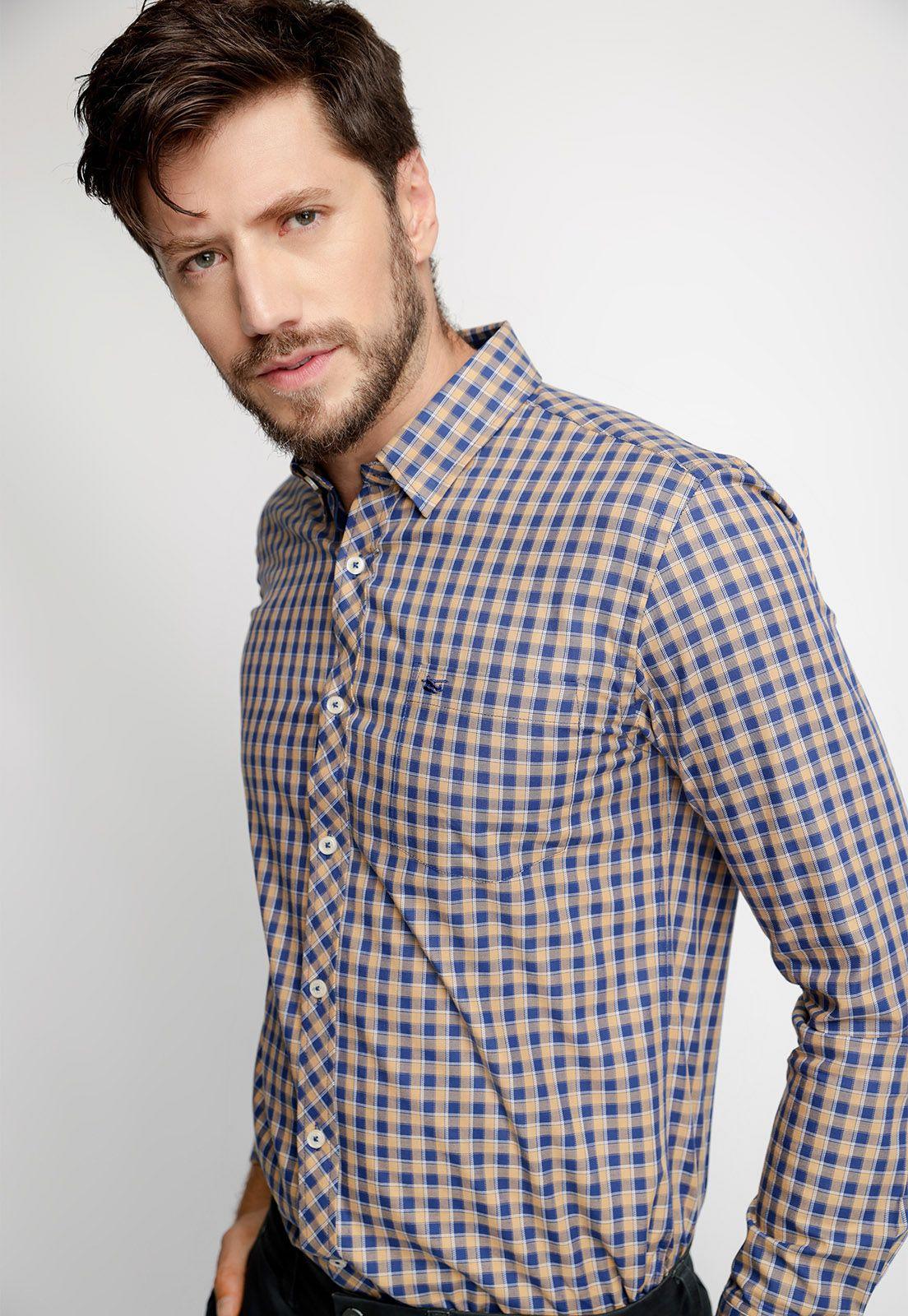 Camisa Checkered Dakota F Gold-2