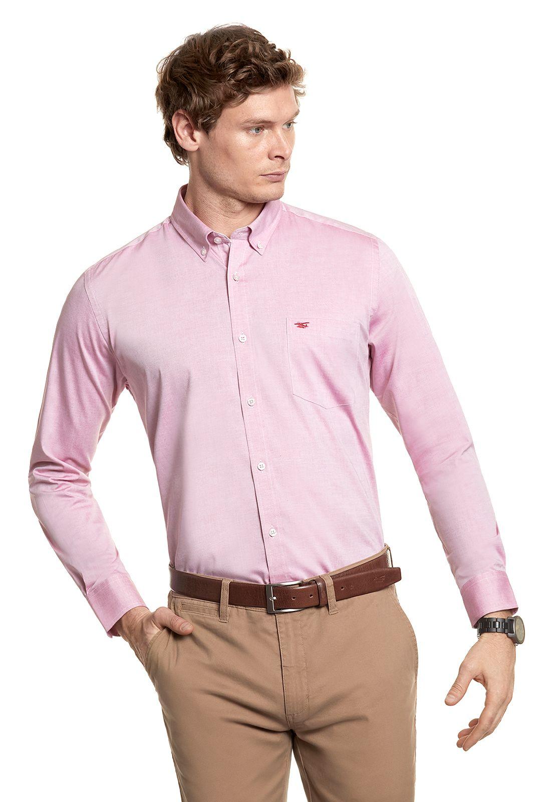 Camisa Oxford Smart Casual Red-0