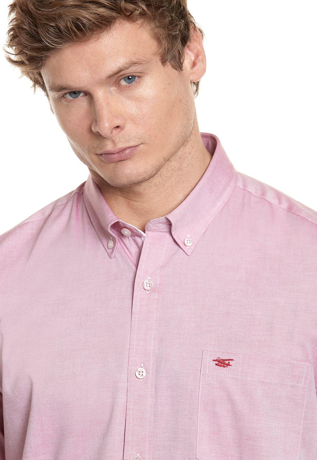 Camisa Oxford Smart Casual Red-3