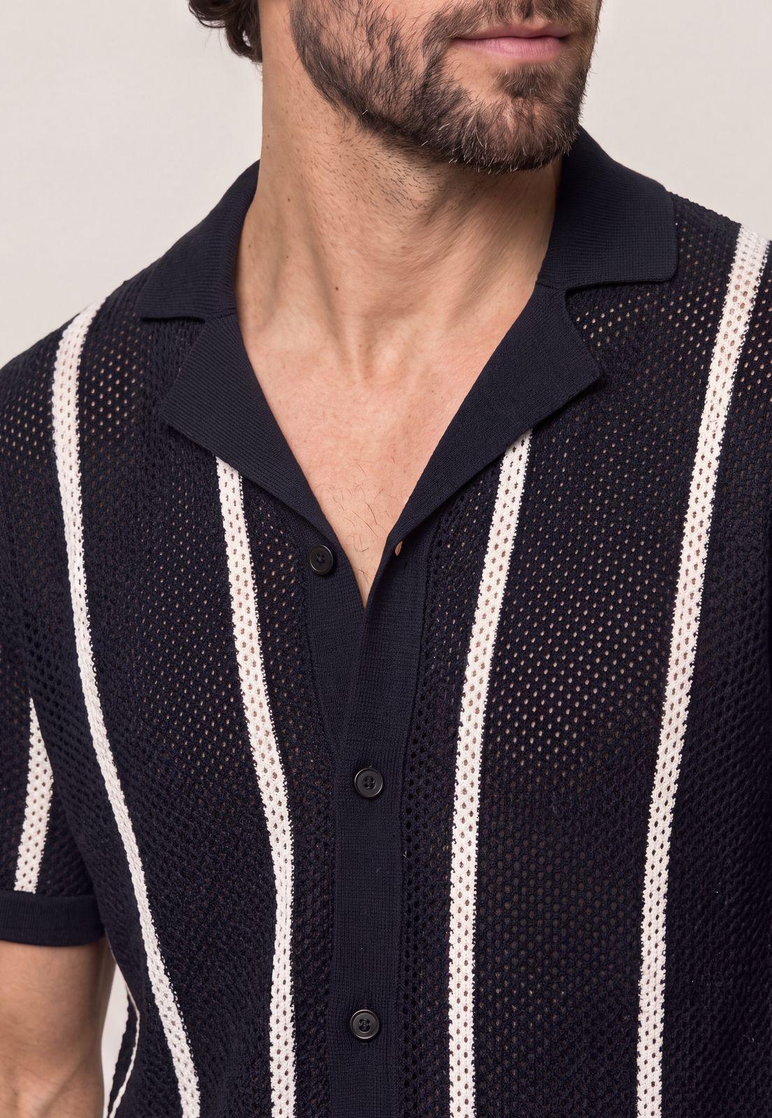 Camisa Tejida California Navy-3