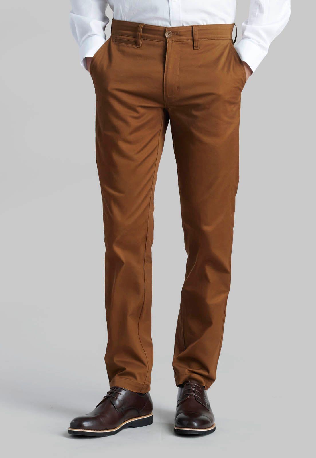Pantalón Twill Slim /33 Fr Camel-0