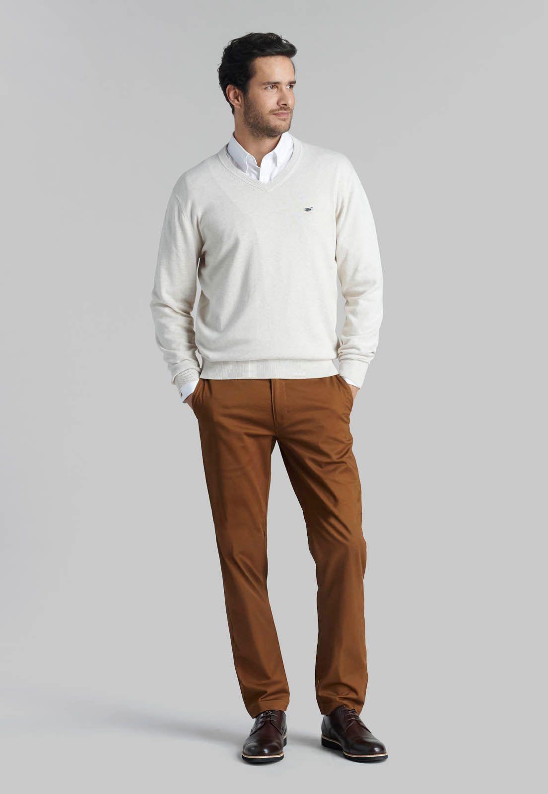 Pantalón Twill Slim /33 Fr Camel-4