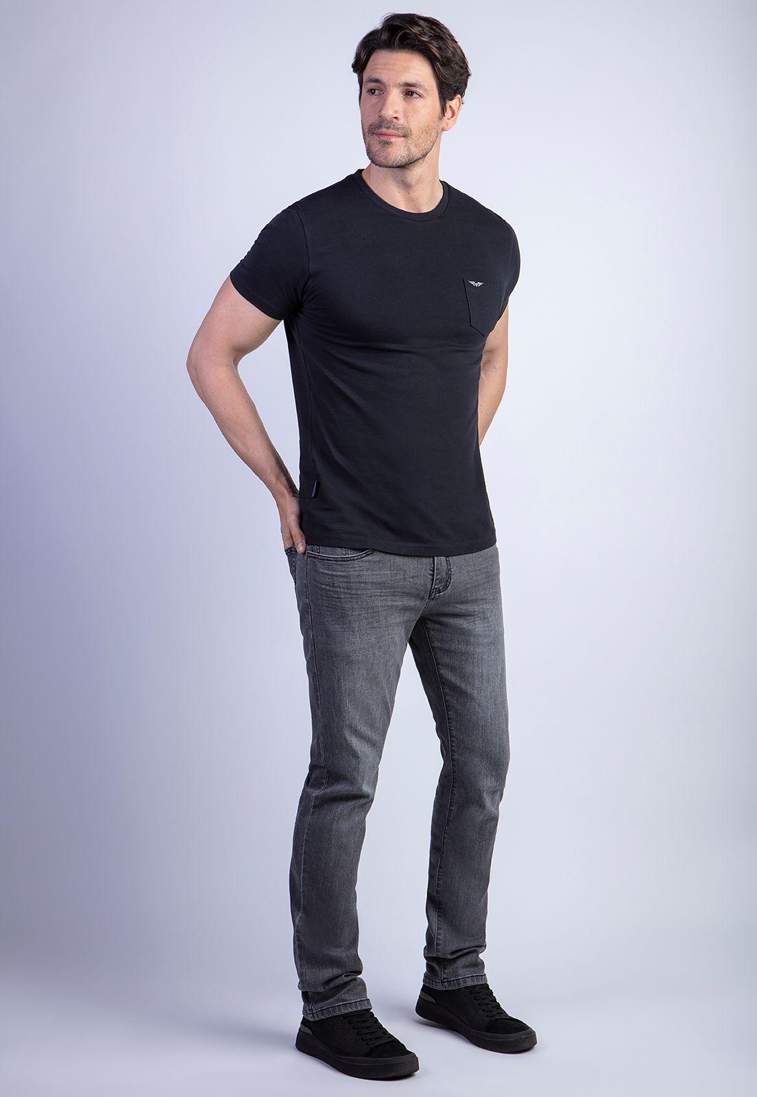 Polera Básica Bolsillo Houston Black-2