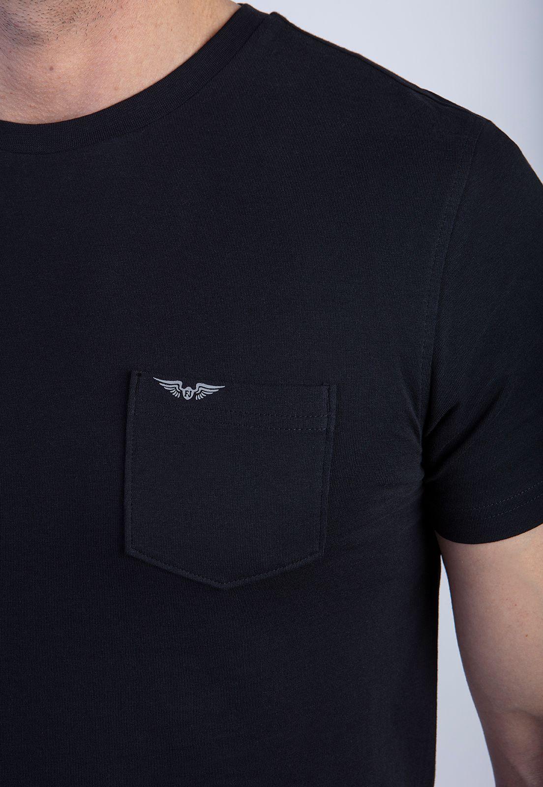 Polera Básica Bolsillo Houston Black-3