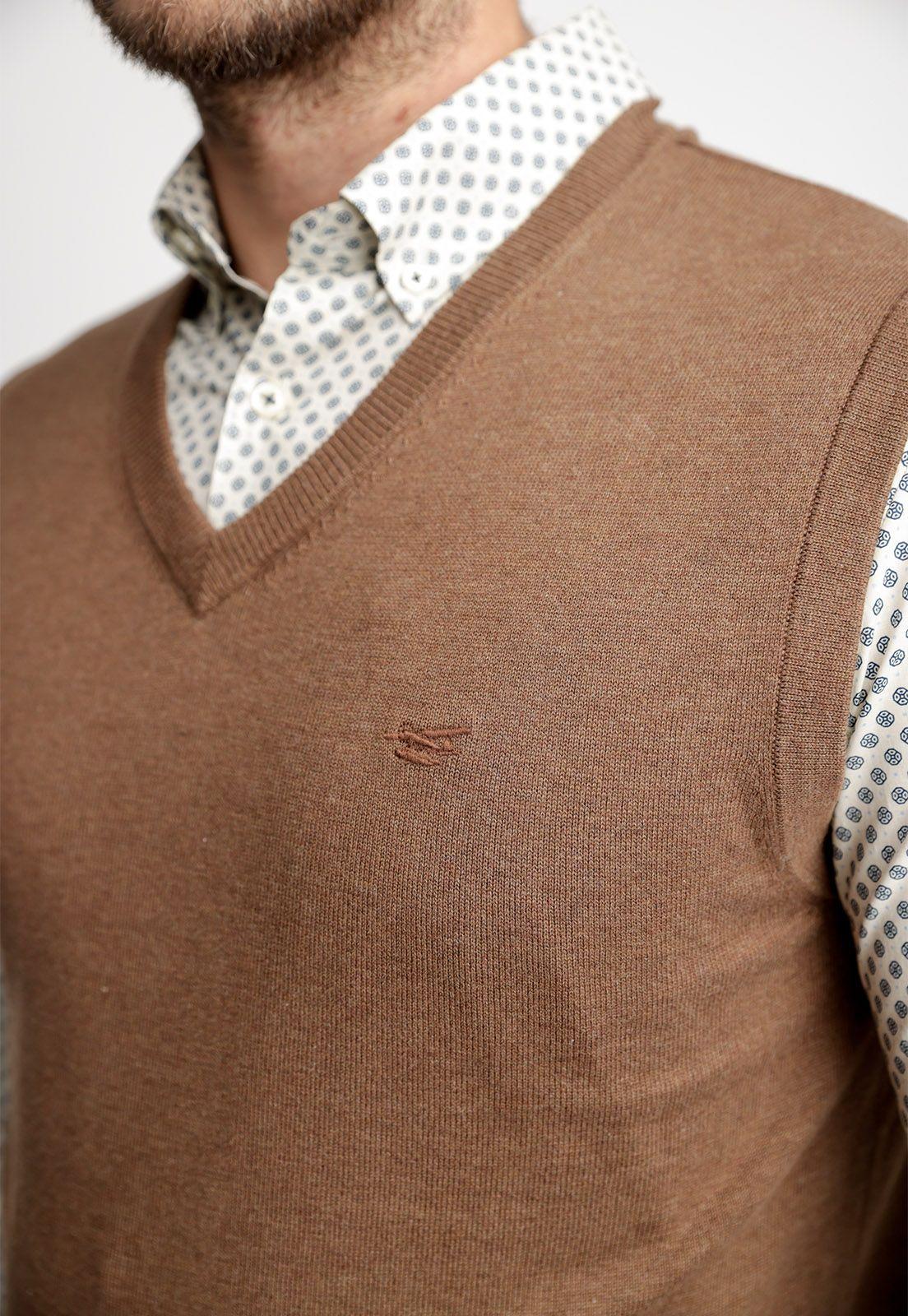 Sweater Sin Mangas Smart Casual Coffe Melange-2