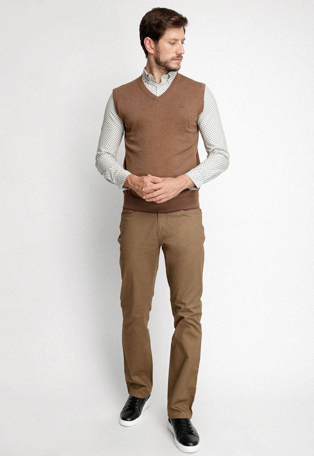 Sweater Sin Mangas Smart Casual Coffe Melange-3