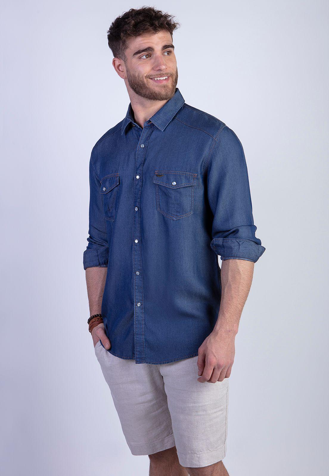 Camisa Tencel Dallas Fj Navy-0