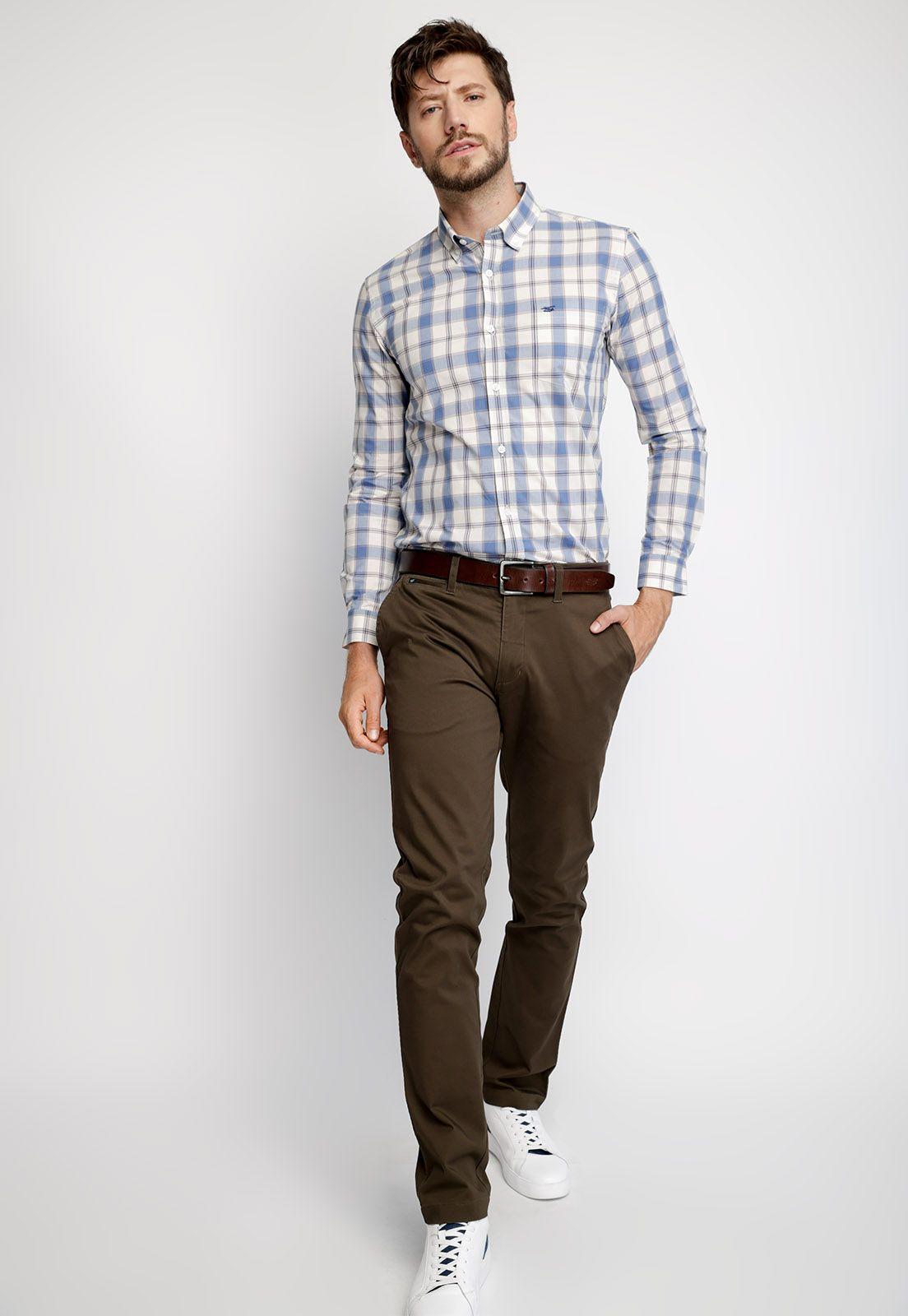 Camisa Checkered Harlem F Blue-3