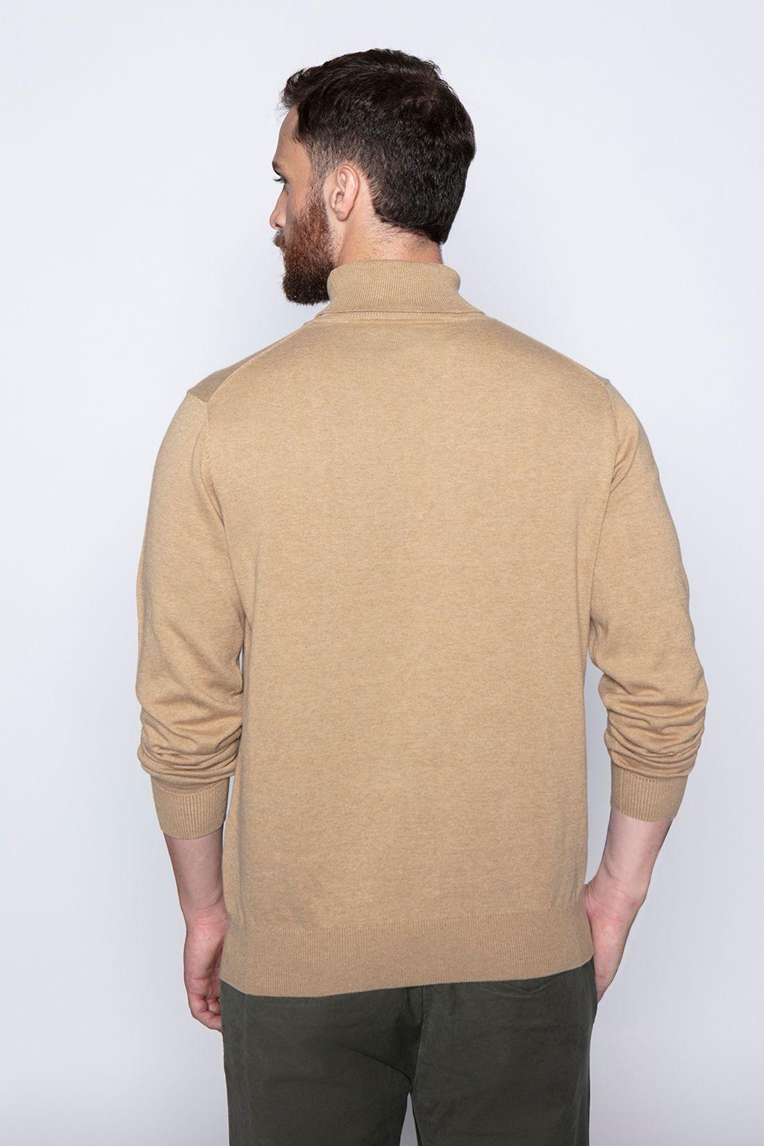 Sweater Smart Casual Turtle Neck Camel-1