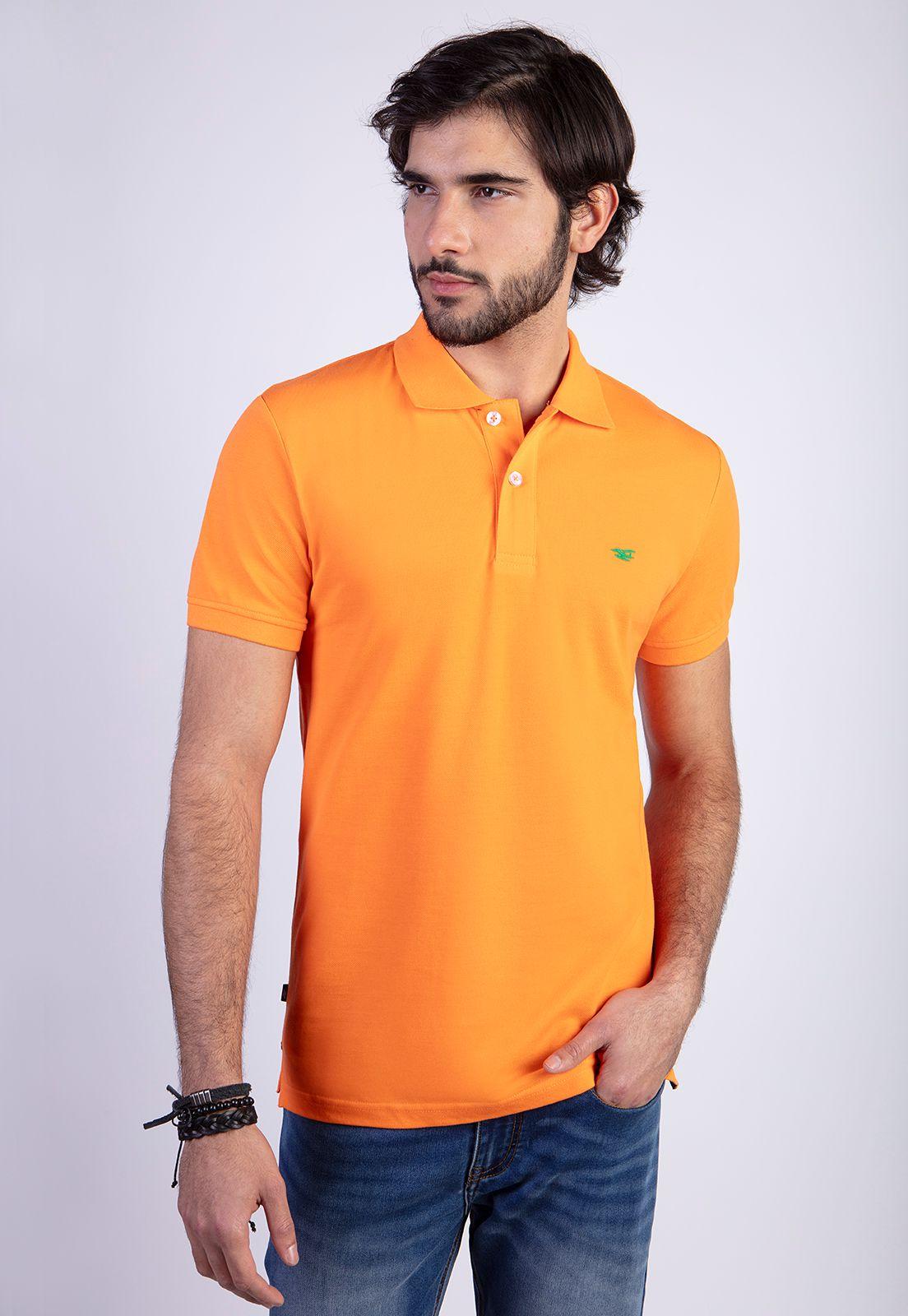 Polera Polo Básica Orange-0