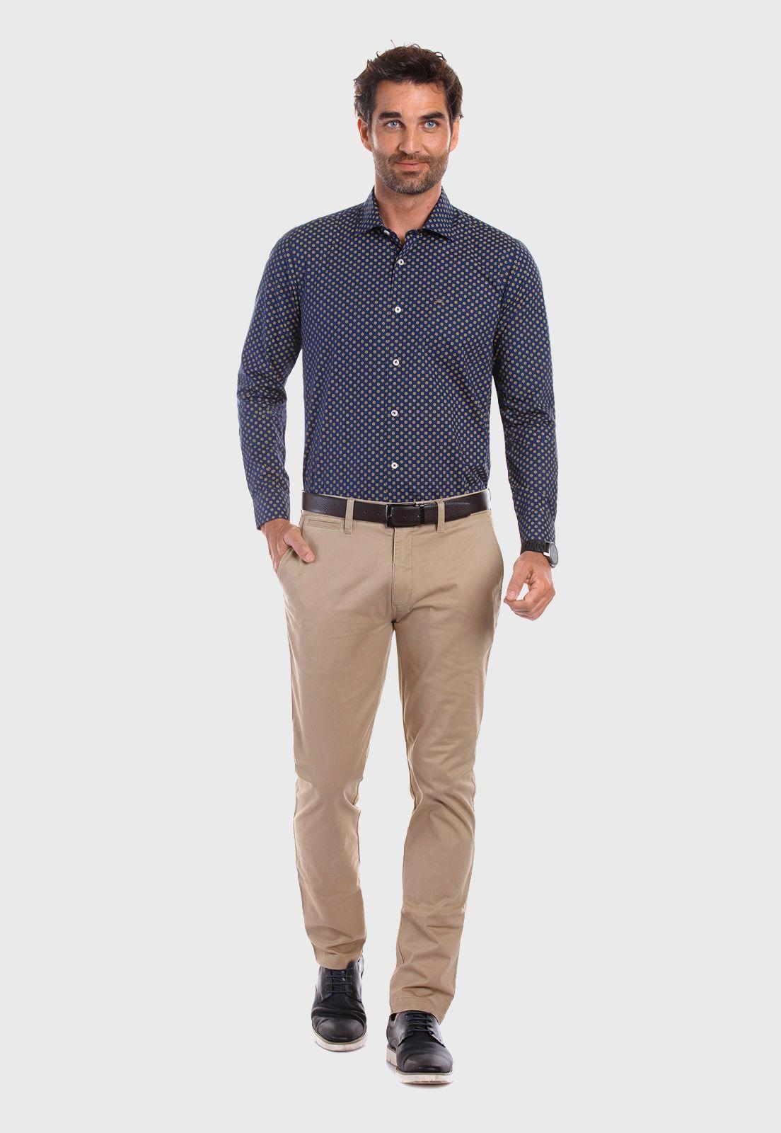 CAMISA ESTAMPADA OHIO F MUSTARD-1