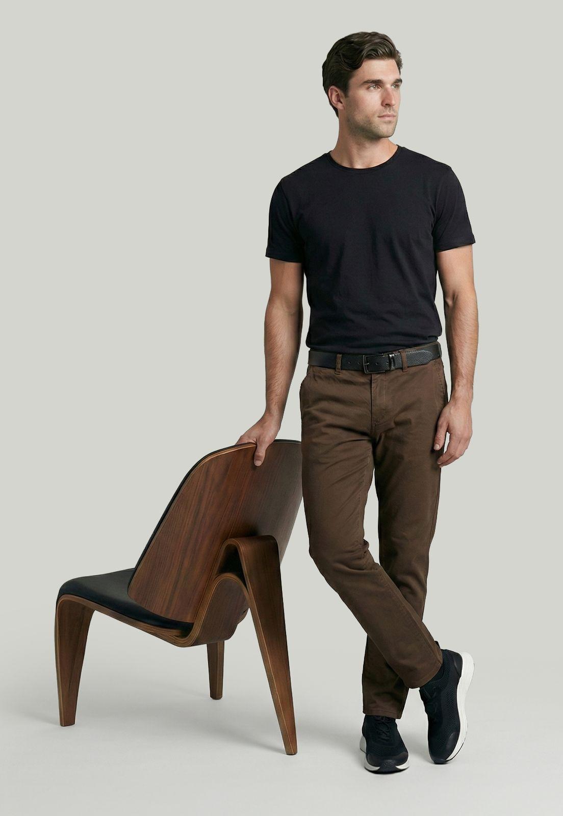 Pantalón Bagneaux Slim Fit Coffe-4