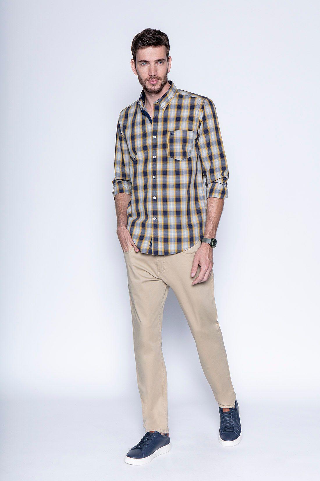 Camisa Cuadro Chicago F Mustard-3