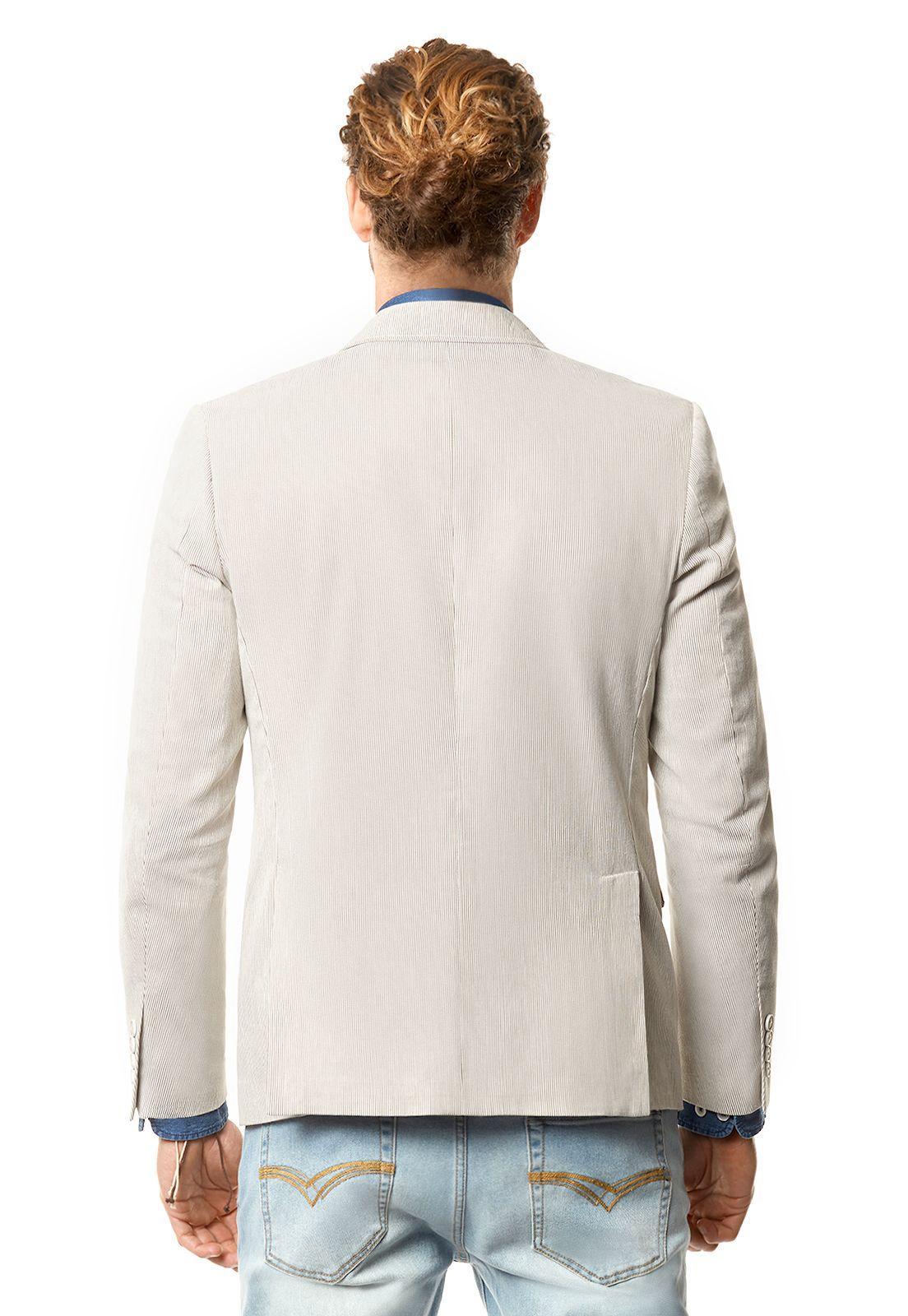 Blazer Striped Khaki-2