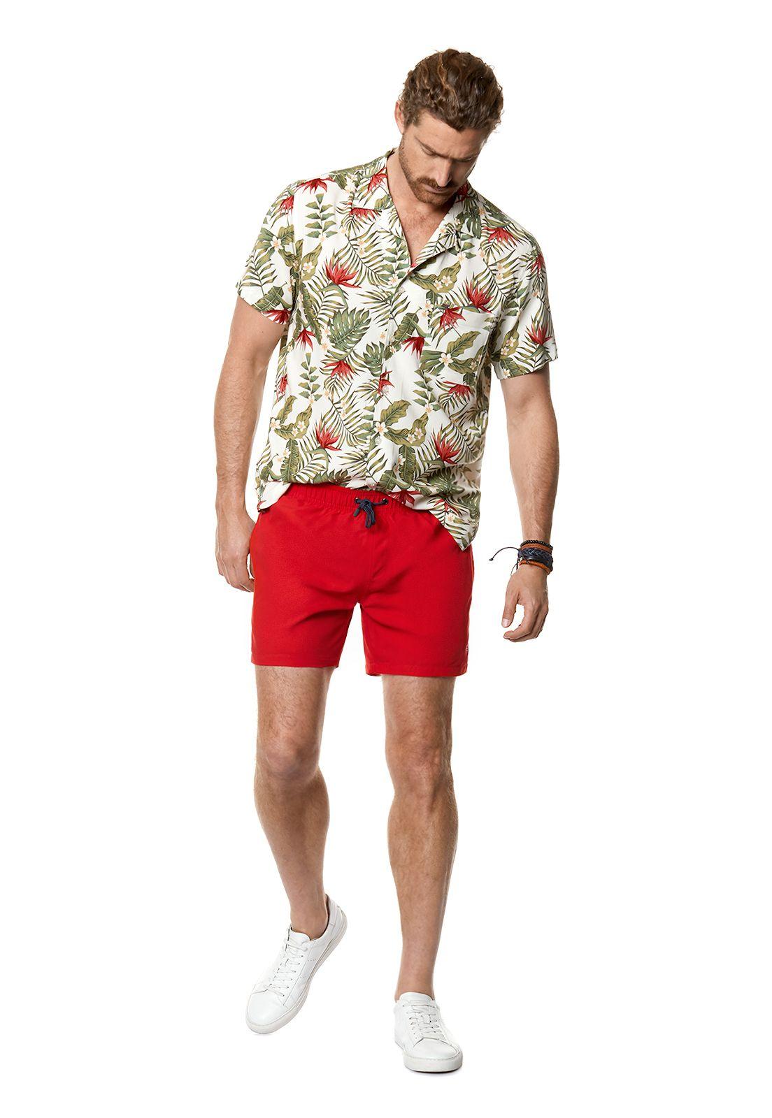 Traje De Baño Básico Dk Red-1