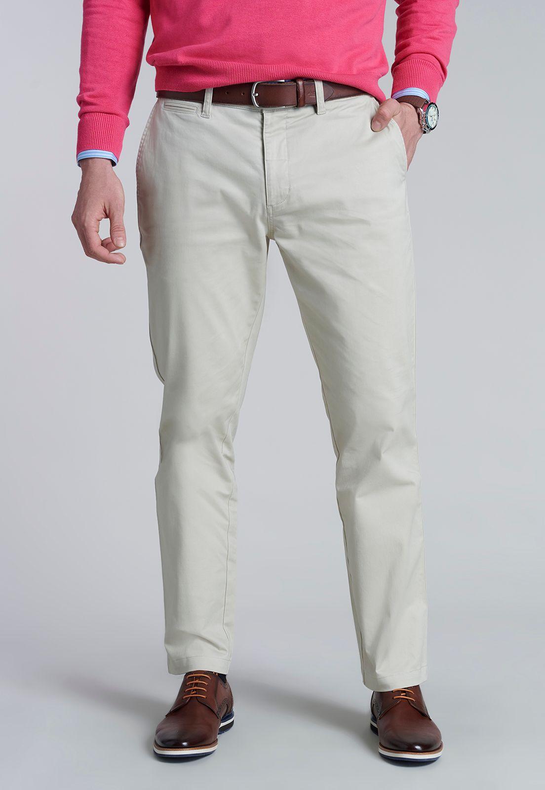 Pantalón Twill Regular L/31 Sand-0