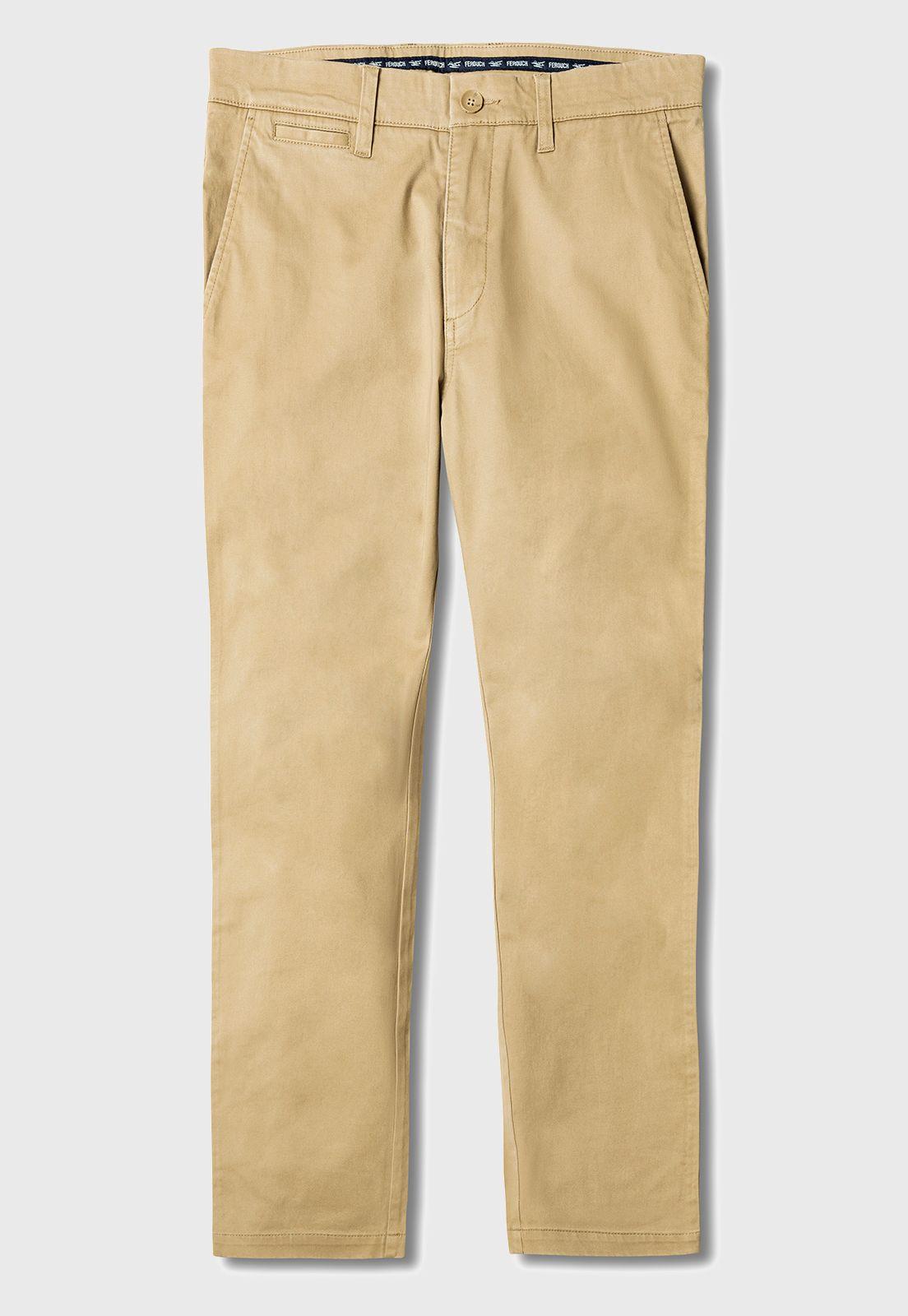 Pantalón Twill Slim /33 Khaki-4