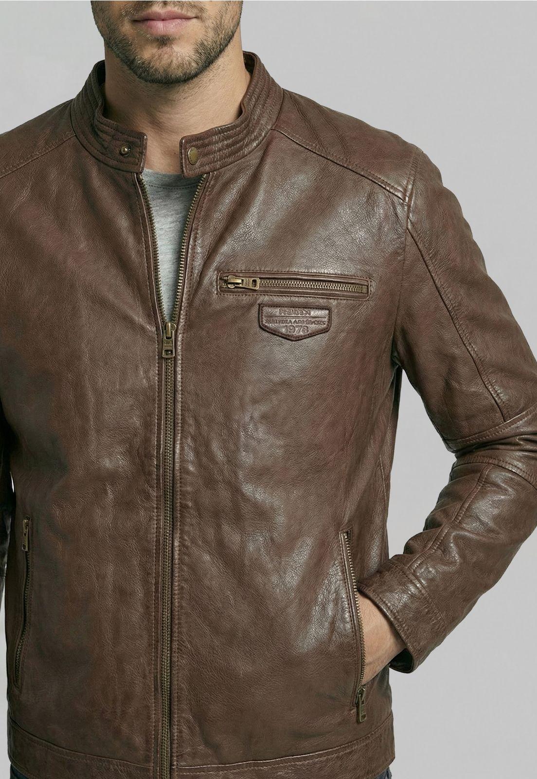 Chaqueta De Cuero Memphis Dk Camel-2