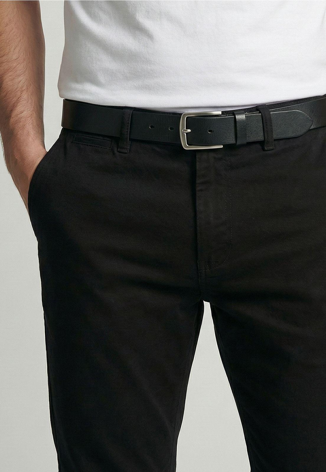 Pantalón Slim Twill L/33 Black-2