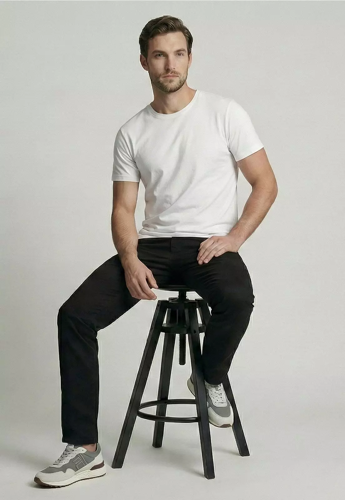 Pantalón Slim Twill L/33 Black-4