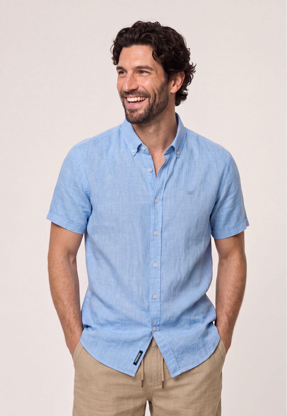 Camisa Sport Lino Atlanta Sky-0