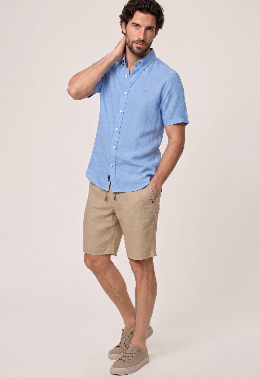 Camisa Sport Lino Atlanta Sky-1