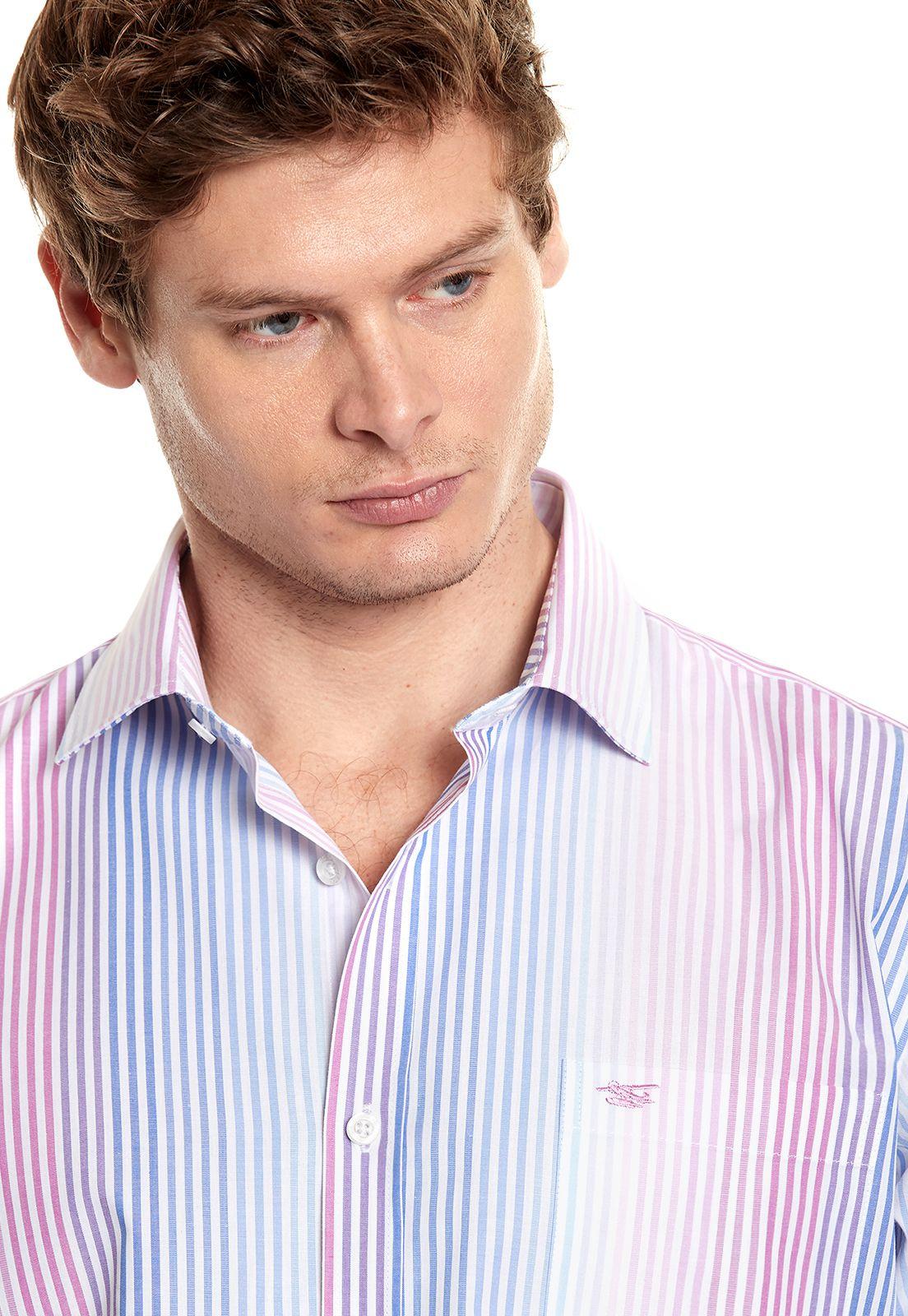 Camisa Listada Degradé F Pink-3