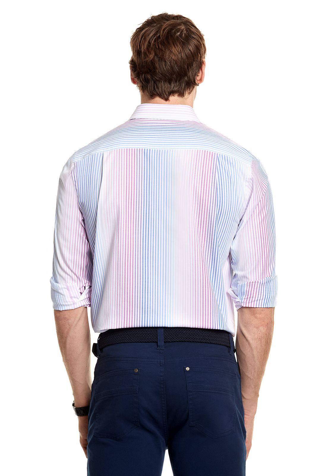 Camisa Listada Degradé F Pink-2