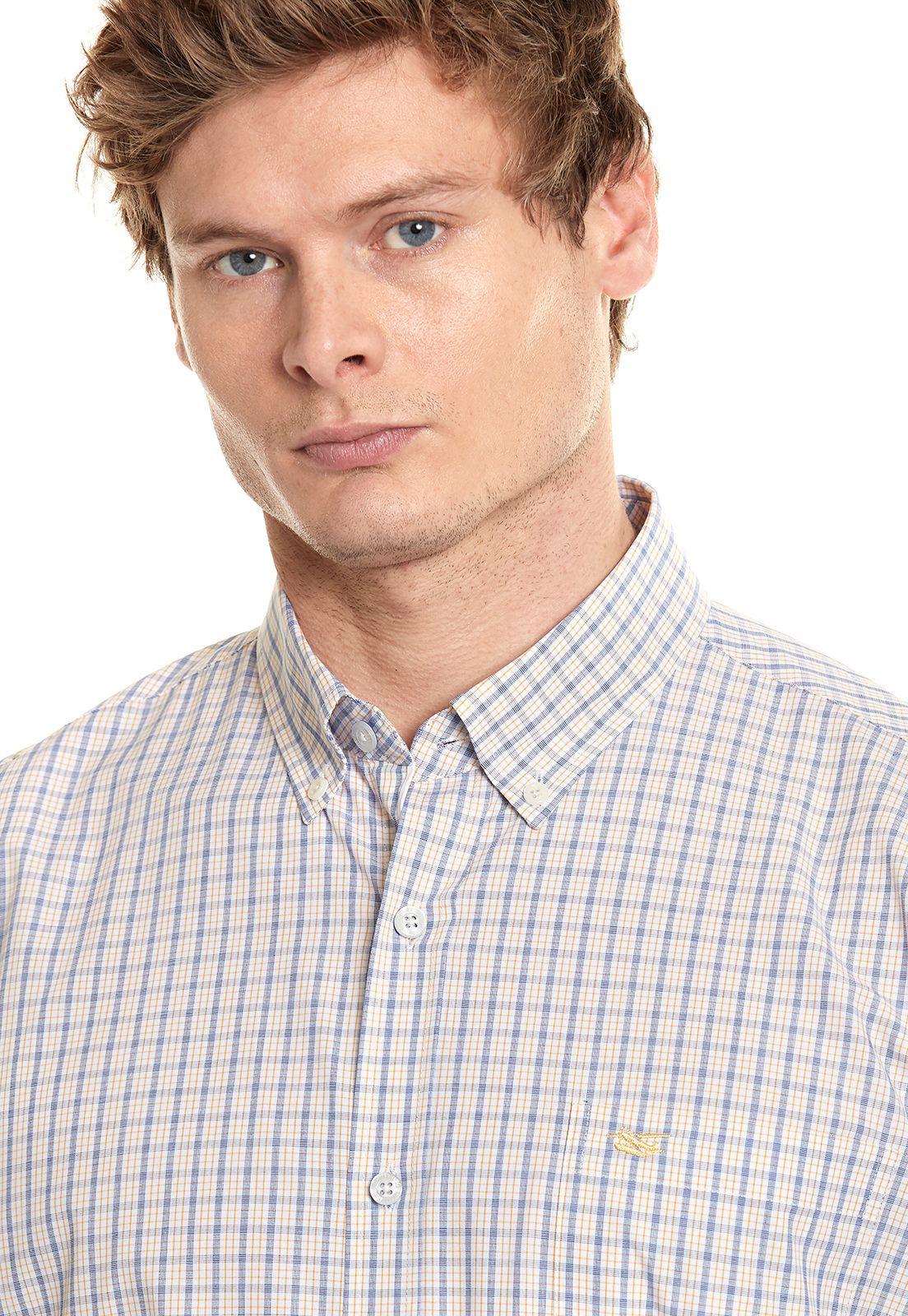 CAMISA CHECKERED DALLAS GOLD-3