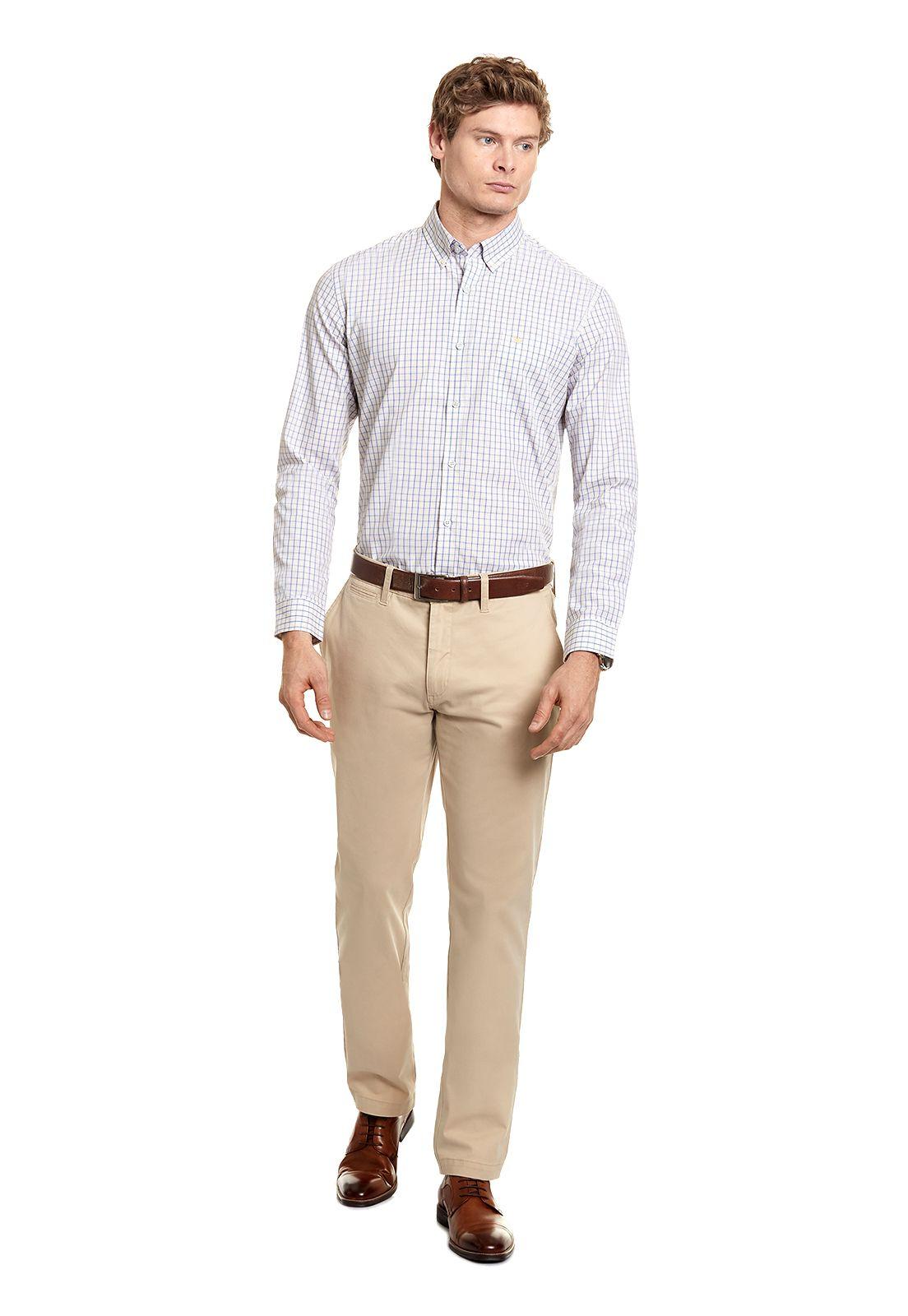 CAMISA CHECKERED DALLAS GOLD-1