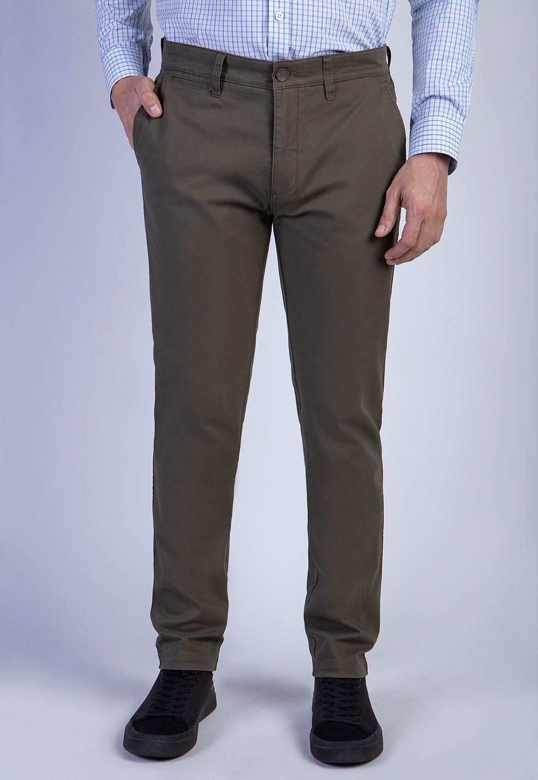 Pantalón Twill Slim /33 Military-0