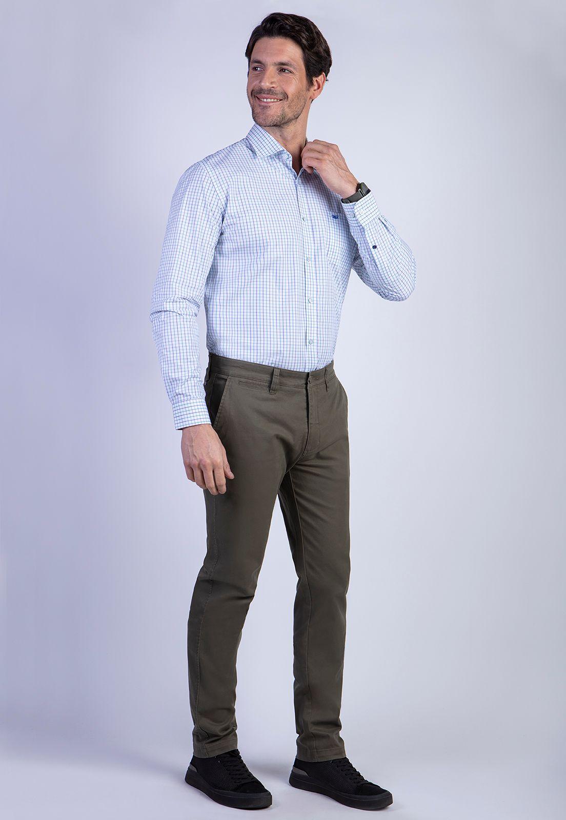 Pantalón Twill Slim /33 Military-2