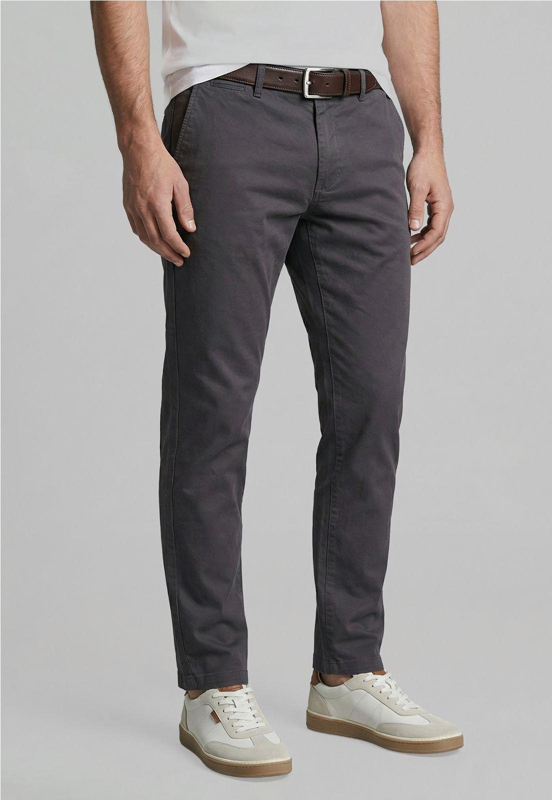 Pantalón Twill Without Pleats L/31 Dk Grey-0