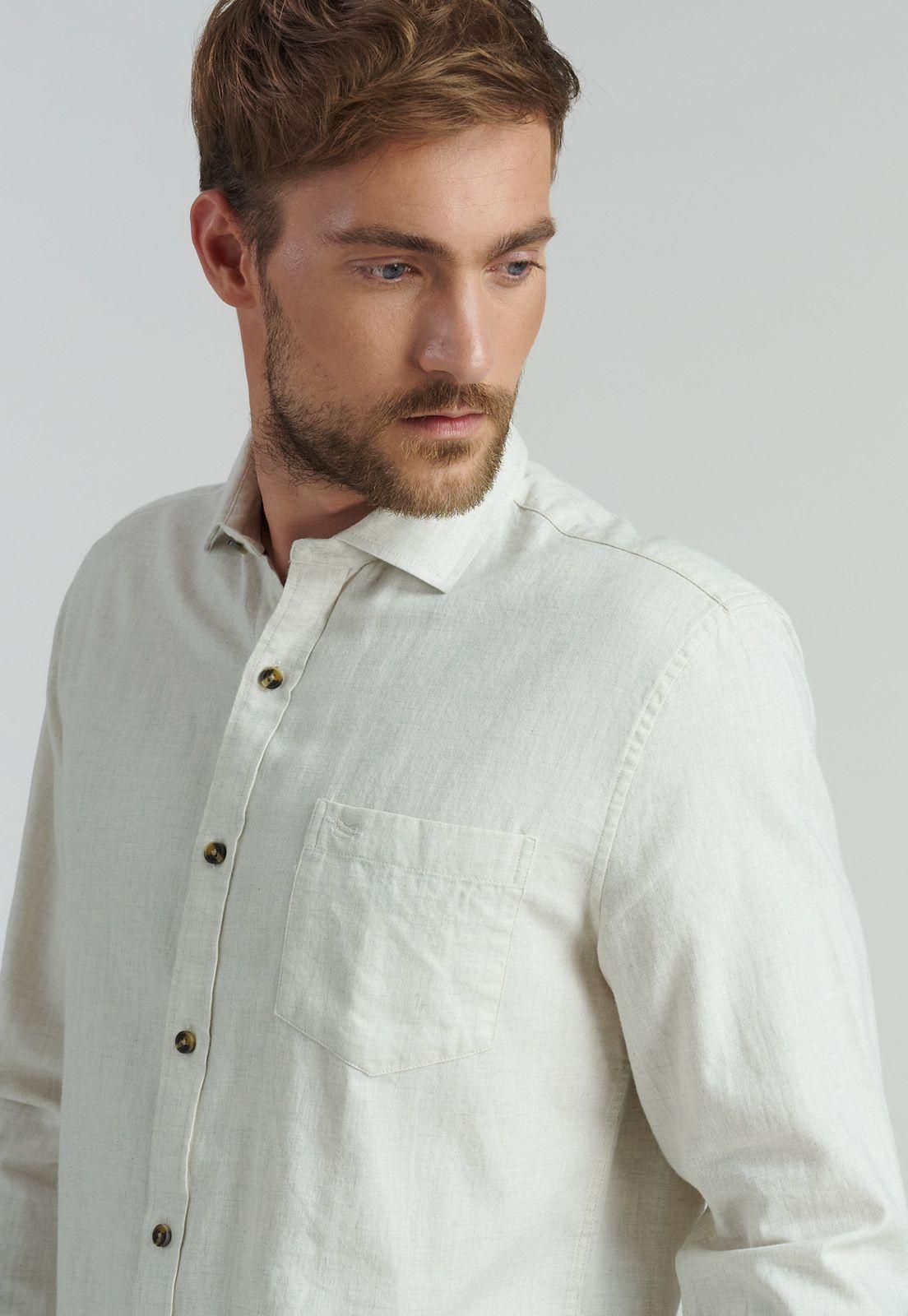 Camisa Weston Fr Ecru Melange-2