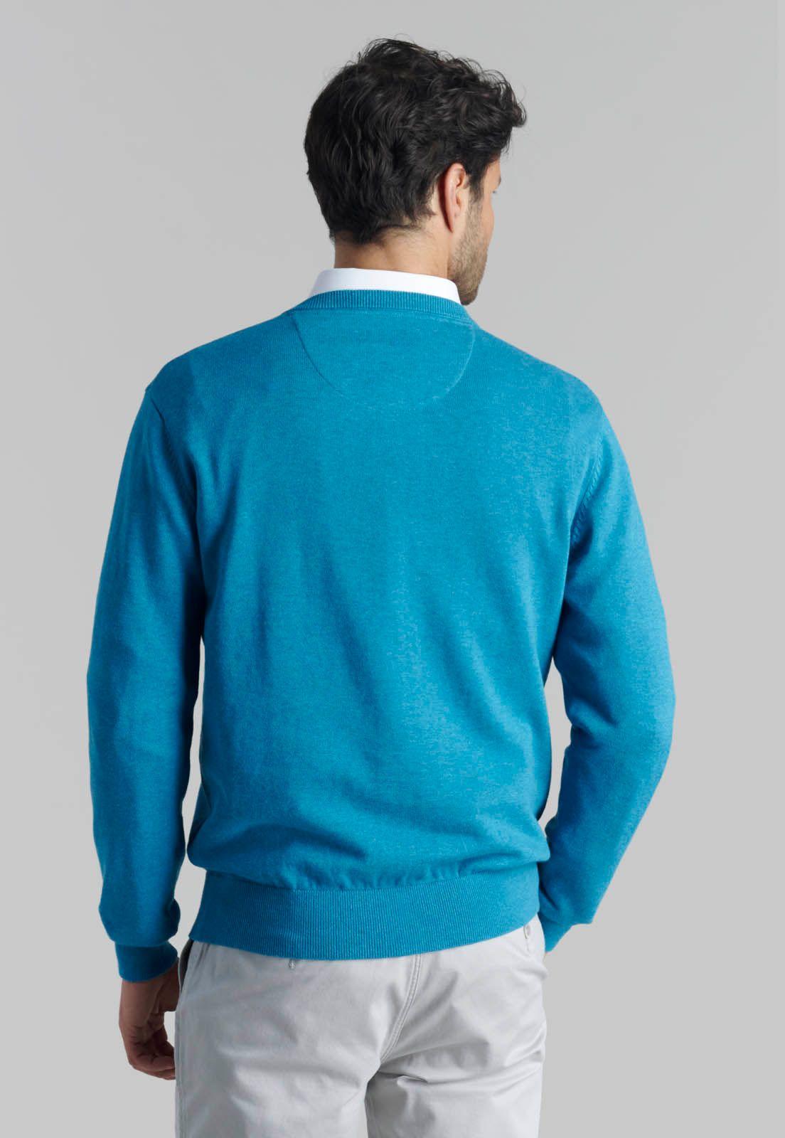 Sweater V Neck Melange Fr River-3